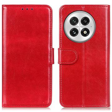 Étui Portefeuille OnePlus 13 avec Fermeture Magnétique - Rouge