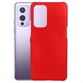 Coque OnePlus 9 en Plastique Caoutchouté - Rouge