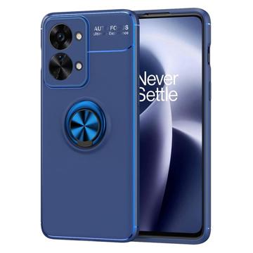 Coque Magnétique OnePlus Nord 2T avec Support Bague - Bleue