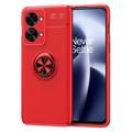 Coque Magnétique OnePlus Nord 2T avec Support Bague - Rouge