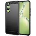 Coque OnePlus Nord CE4 Lite/Oppo K12x en TPU Brossé - Fibre de Carbone - Noire