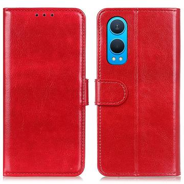 Étui Portefeuille OnePlus Nord CE4 Lite/Oppo K12x avec Fermeture Magnétique - Rouge