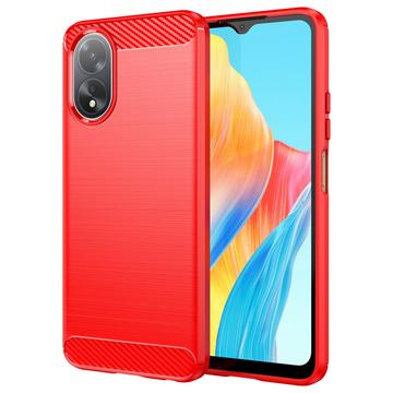 Coque Oppo A18/A38 en TPU Brossé - Fibre de Carbone