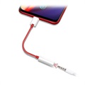 Câble Adaptateur USB-C / 3.5mm OnePlus - Rouge / Blanc