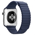 Bracelet Apple Watch Series 7/SE/6/5/4/3/2/1 en Cuir Premium - 45mm/44mm/42mm - Bleu