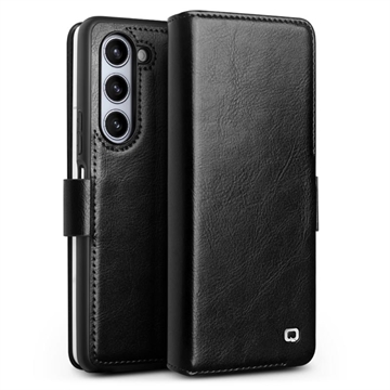 Etui Portefeuille Samsung Galaxy Z Fold5 en Cuir Qialino Classic - Noir