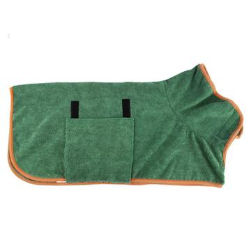 Peignoir pour chien en microfibre à séchage rapide - Taille L - Vert