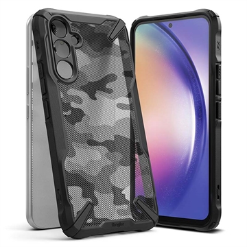 Coque Samsung Galaxy A54 5G Ringke Fusion X Design - Camouflage / Noire