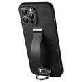 Coque Hybride iPhone 14 Pro Max Sulada Fashion avec Sangle - Noire