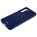 Coque Samsung Galaxy S22+ 5G en TPU Saii Fibre de Carbone - Bleu