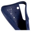 Coque Samsung Galaxy S22+ 5G en TPU Saii Fibre de Carbone - Bleu