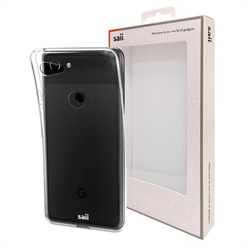 Coque en TPU anti-dérapant Google Pixel 3 XL Saii Premium - Transparente