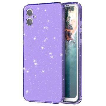 Coque Samsung Galaxy A05 en TPU Stylish Glitter Série - Violet Transparente