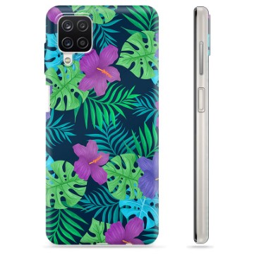 Coque Samsung Galaxy A12 en TPU - Fleurs Tropicales