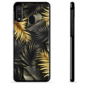 Coque de Protection Samsung Galaxy A20e - Feuilles Dorées