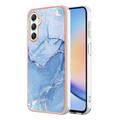 Coque Samsung Galaxy A25 en TPU Marble Pattern Galvanisé IMD - Bleue