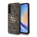 Coque Hybride Samsung Galaxy A35 Guess 4G Big Metal Logo - Marrone