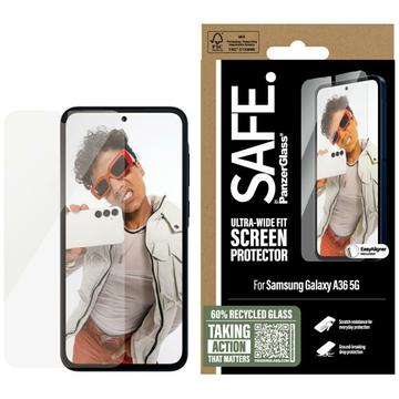 Protecteur d\'écran en verre trempé Samsung Galaxy A36 PanzerGlass Safe Ultra-Wide Fit - 9H - Clair