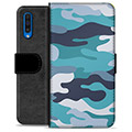 Étui Portefeuille Premium Samsung Galaxy A50 - Camouflage Bleu