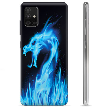 Coque Samsung Galaxy A51 en TPU - Dragon Feu Bleu