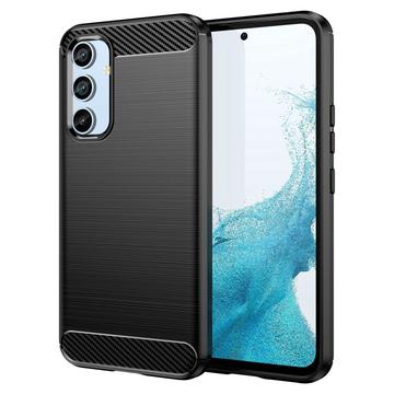 Coque Samsung Galaxy A54 5G en TPU Brossé - Fibre de Carbone - Noire