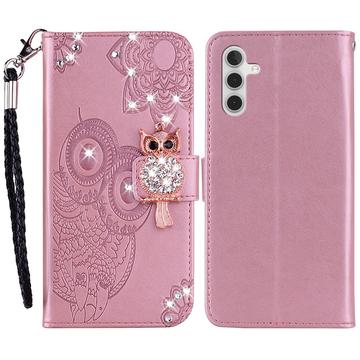 Etui Samsung Galaxy A55 Owl Rhinestone