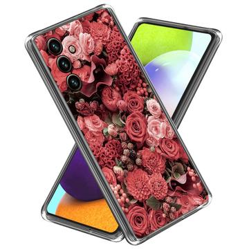 Coque Samsung Galaxy A55 en TPU Stylish Ultra Fin - Fleurs Rouges