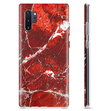 Coque Samsung Galaxy Note10+ en TPU - Marbre Rouge