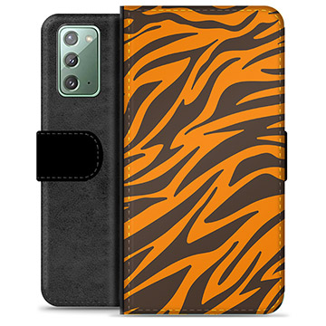 Étui Portefeuille Premium Samsung Galaxy Note20 - Tigre