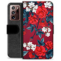 Étui Portefeuille Premium Samsung Galaxy Note20 Ultra - Fleurs Vintage