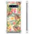 Coque Hybride Samsung Galaxy S10 - Fleurs Roses