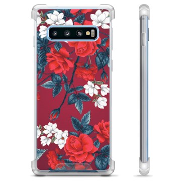 Coque Hybride Samsung Galaxy S10+ - Fleurs Vintage