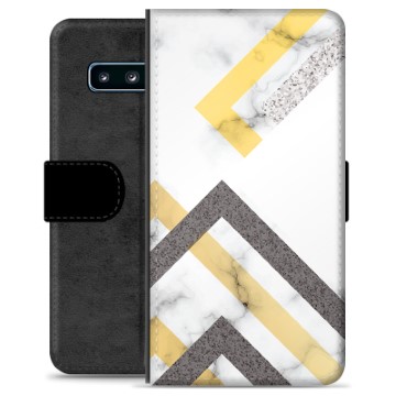 Étui Portefeuille Premium Samsung Galaxy S10+ - Marbre Abstrait