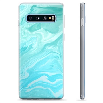 Coque Samsung Galaxy S10+ en TPU - Marbre Bleu