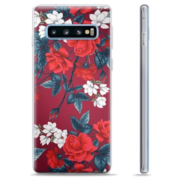 Coque Samsung Galaxy S10+ en TPU - Fleurs Vintage