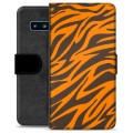 Étui Portefeuille Premium Samsung Galaxy S10 - Tigre