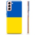 Coque Samsung Galaxy S21 5G en TPU Drapeau Ukraine - Jaune et bleu clair