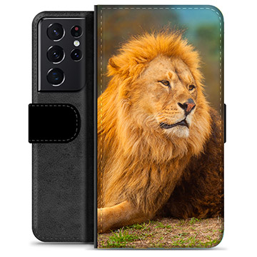 Étui Portefeuille Premium Samsung Galaxy S21 Ultra 5G - Lion