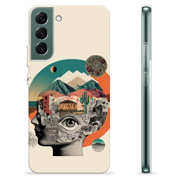 Coque Samsung Galaxy S22+ 5G en TPU - Collage Abstrait