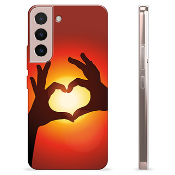 Coque Samsung Galaxy S22 5G en TPU - Silhouette de Coeur