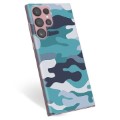 Coque Samsung Galaxy S22 Ultra 5G en TPU - Camouflage Bleu