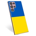 Coque Samsung Galaxy S22 Ultra 5G en TPU Drapeau Ukraine - Jaune et bleu clair