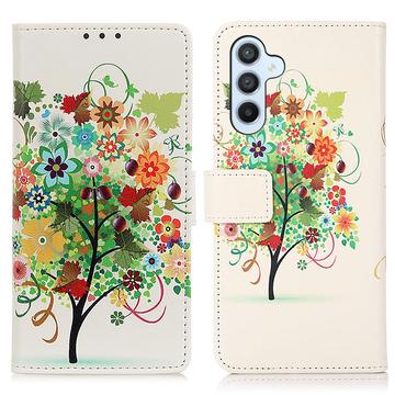 Étui Portefeuille Samsung Galaxy S23 FE - Série Glam - Arbre Fleuri / Imagée