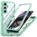 Étui magnétique Samsung Galaxy S24 FE avec protection d'écran en verre trempé - Compatible MagSafe - Vert