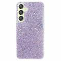 Coque Samsung Galaxy S24 en TPU Glitter Flakes - Violet