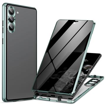 Coque Magnétique Samsung Galaxy S24 avec Verre Trempé - Confidentialité - Verte