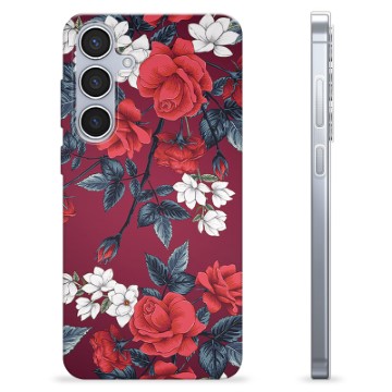 Coque Samsung Galaxy S24+ en TPU - Fleurs Vintage