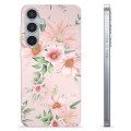 Coque Samsung Galaxy S24+ en TPU - Fleurs à L'aquarelle