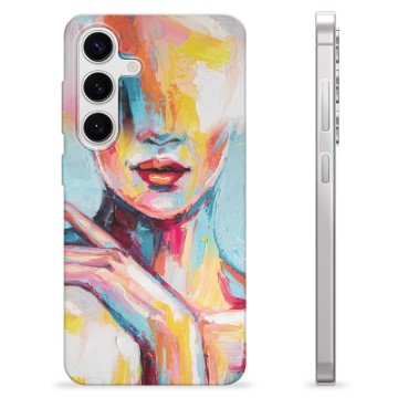 Coque Samsung Galaxy S24 en TPU - Portrait Abstrait