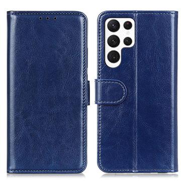 Étui Portefeuille Samsung Galaxy S24 Ultra avec Fermeture Magnétique - Bleu